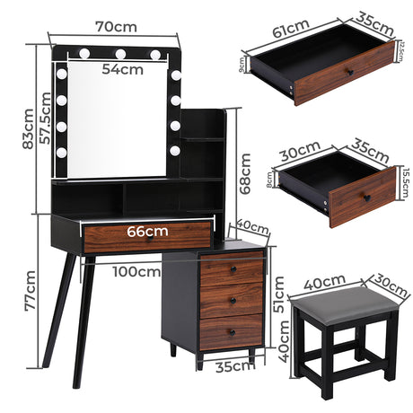 Levede Dressing Table Stool Set-2018816880835432450