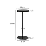 Side Table Round Tabletop Small Lightweight - Front View