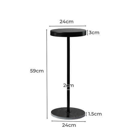 Side Table Round Tabletop Small Lightweight-1954802379861921794