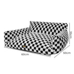 Pawz Pet Bed Plush Checkered Dog Bed Washable Cat Bed-2018816665319510018