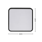 EMITTO 3-Colour Ultra-Thin 5CM LED Ceiling 36W Black - Front View