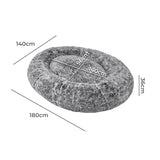 TheNapBed Memory Foam Pet Bed Grey Charcoal - Front View