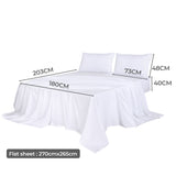 Dreamz 4pcs King Size 100% Bamboo Bed Sheet Set in White Colour - Front View