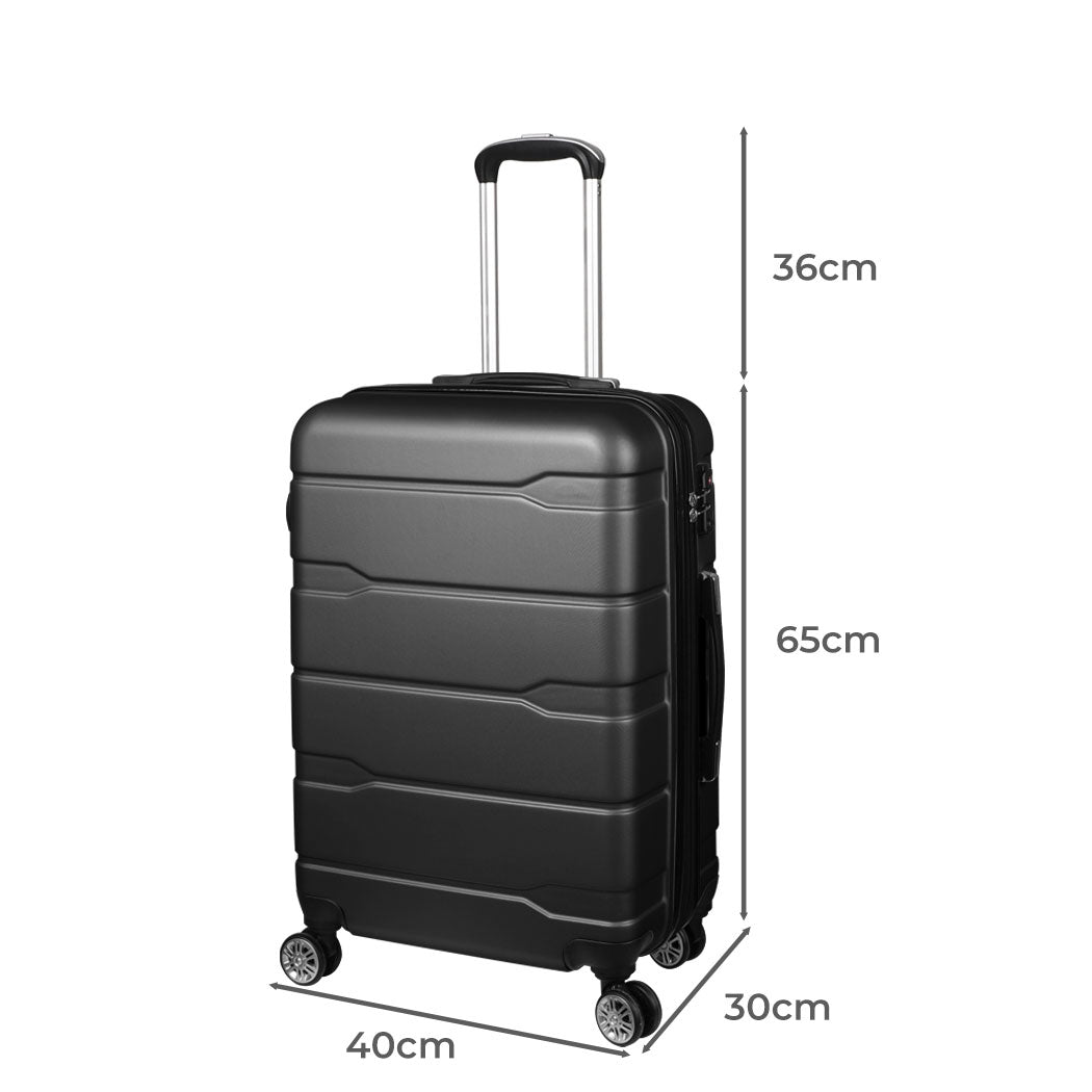 Slimbridge 24" Inch Expandable Luggage Black 24 inch-2006733067015819266