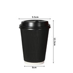 200 Pcs 16oz Disposable Takeaway Coffee Black-2006733304379871234