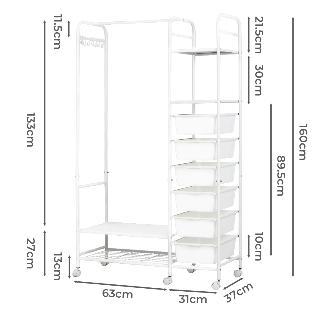 Levede 94CM Clothes Rack Stand Heavy Duty Hanging-1954802470706352130