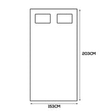 Dreamz Bamboo Pillowtop Mattress Topper Queen - Front View