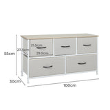 Levede Storage Cabinet Tower Chest Beige-2006733261870600194