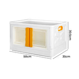 45L Storage Container Stackable Toy Yellow - Front View