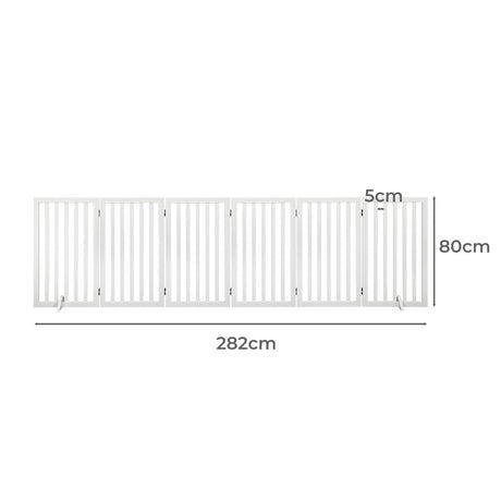 PaWz Wooden Pet Gate Dog Fence Safety White 10 Pack-1954802529925730306