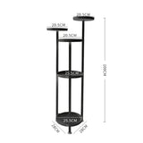 Levede Plant Stand Outdoor Indoor Flower Black Medium-2006732929472008194