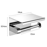 Toilet Paper Holder Roll Bath Tissue Silver - Front View