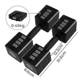 Centra A Pair 2.8KG-10KG Dumbbells Black - Front View