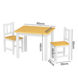 Bopeep Kids Table and Chairs Set Wooden 3PCS Study Play-2006732702165897218