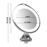 10x Magnifying Makeup LED Mirror 360 Dgree - Front View