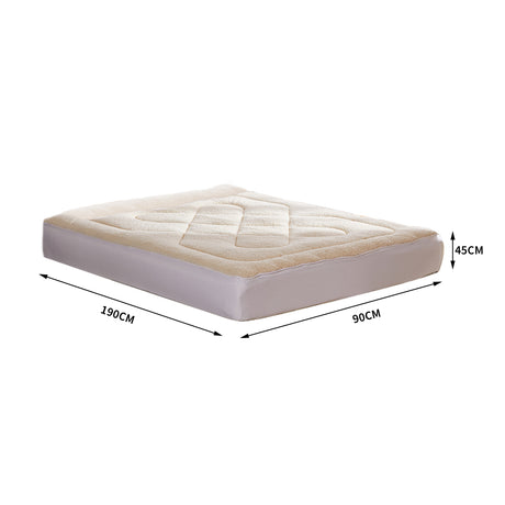 DreamZ Mattress Topper 100% Wool Underlay Single-2018816782927794178