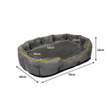 PaWz Electric Pet Heater Bed Heated M Grey Medium - Front View