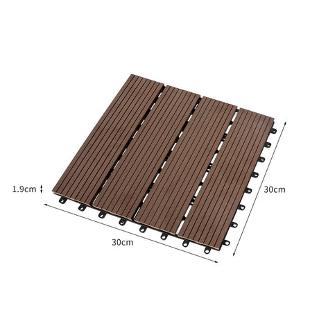 Marlow x10 Floor Tiles Plastic Decking Coffee-1954802596321562626