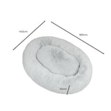 TheNapBed 1.8m Human Size Pet Bed Fluffy Grey - Front View