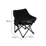 Levede Folding Camping Moon Chair Lightweight Black-2018816697703731202