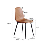 Levede 8x Dining Chairs Kitchen Eames - Front View