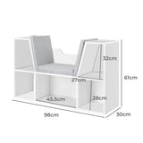 Levede Kids Bookcase Toys Box Shelf White-2018816833779535874