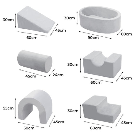 Bopeep Kids Foam Blocks Play Set Pit Climb Crawl Slide Soft Toddlers Toys Indoor-1954802414863388674