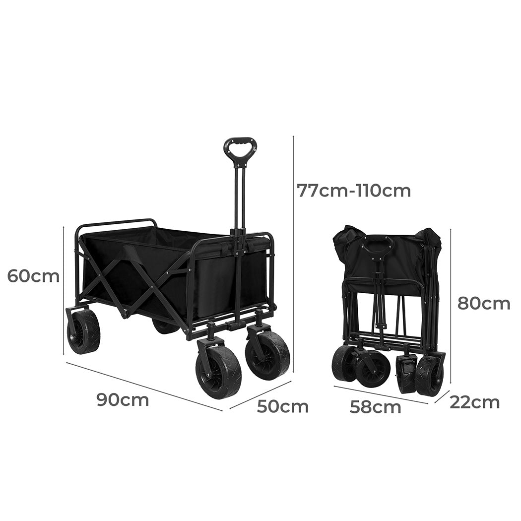 Lambu Garden Camping Trolley Outdoor Black-1954802672838250498