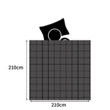 DreamZ Quilt Doona Comforter Blanket Grey Queen - Front View