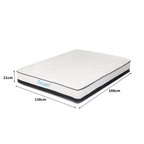 Dreamz Pocket Spring Mattress HD Foam Double-2018816868399321090