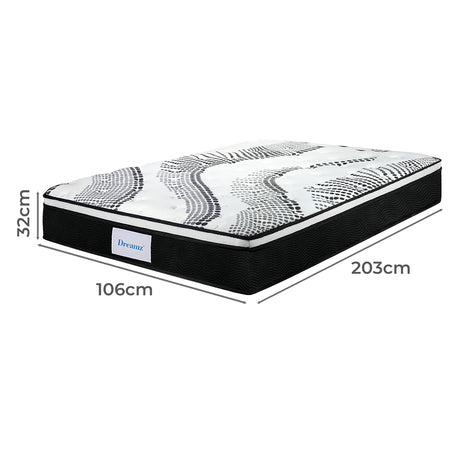 Dreamz 7 Zone Pocket Spring Mattress 32cm King Single-2006733415004639234