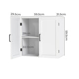 Levede Wall Cabinet Hanging Mounted Kitchen Cupboard - Front View