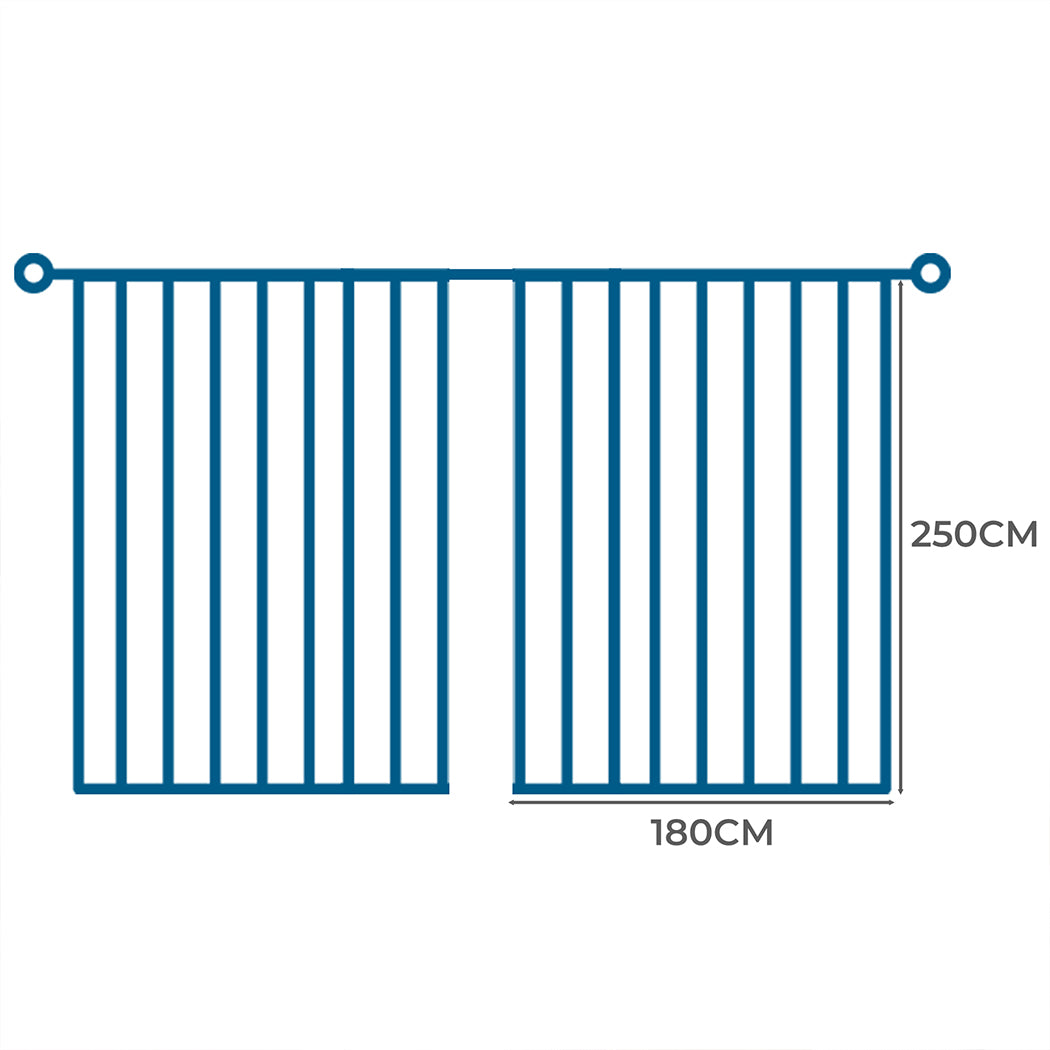 Marlow 2XBlockout Curtains Chenille 180x250 Blue CD1016-180x250-DG-2006733255721750530
