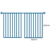Marlow 2XBlockout Curtains Chenille 180x250 Blue CD1016-180x250-DG - Front View