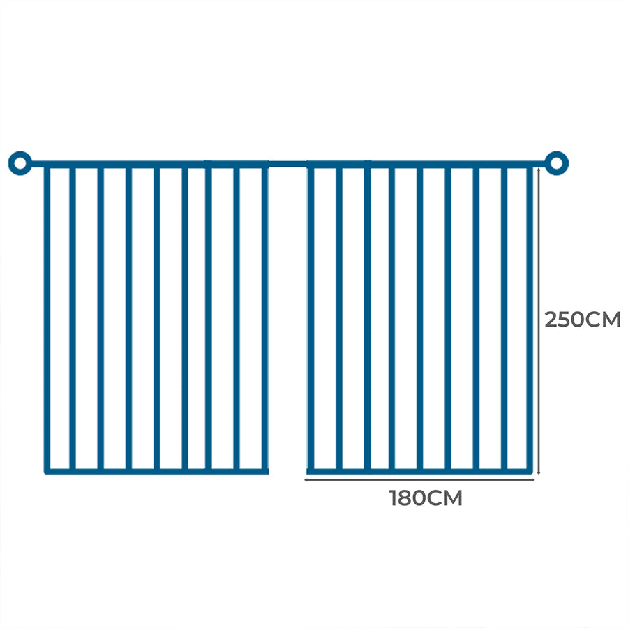 Marlow 2XBlockout Curtains Chenille 180x250 Blue CD1016-180x250-DG-2006733255721750530