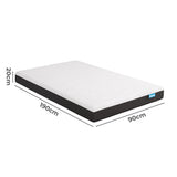 Dreamz Mattress Gel Memory Breathable Single - Front View