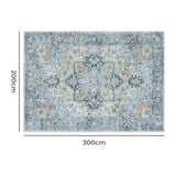 Marlow Floor Rug Vintage Polyester Washable Area Rugs - Front View
