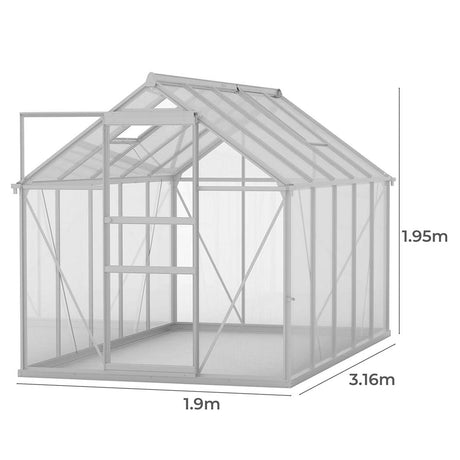 Lambu Greenhouse Aluminium Walk In Green-1954802672473346050