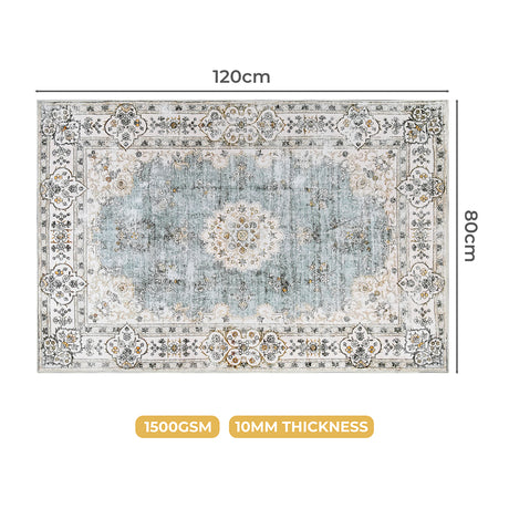 Marlow Floor Rug Short Pile Washable Vintage Carpet Soft Plush Non Slip 80x120-2018816677239721986