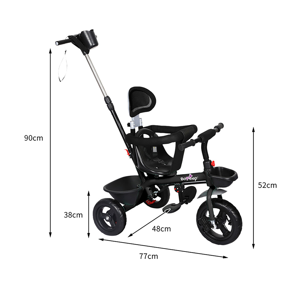 BoPeep Kids Tricycle Ride On Trike Toddler Black-2006733203628494850