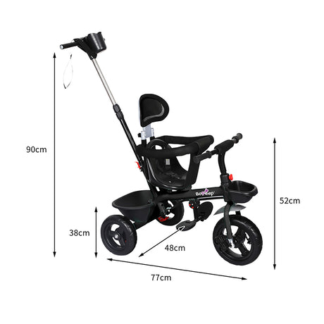 BoPeep Kids Tricycle Ride On Trike Toddler Black-2006733203628494850