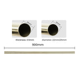 Marlow Curtain Rod Steel Quiet Rail Pole Set - Front View