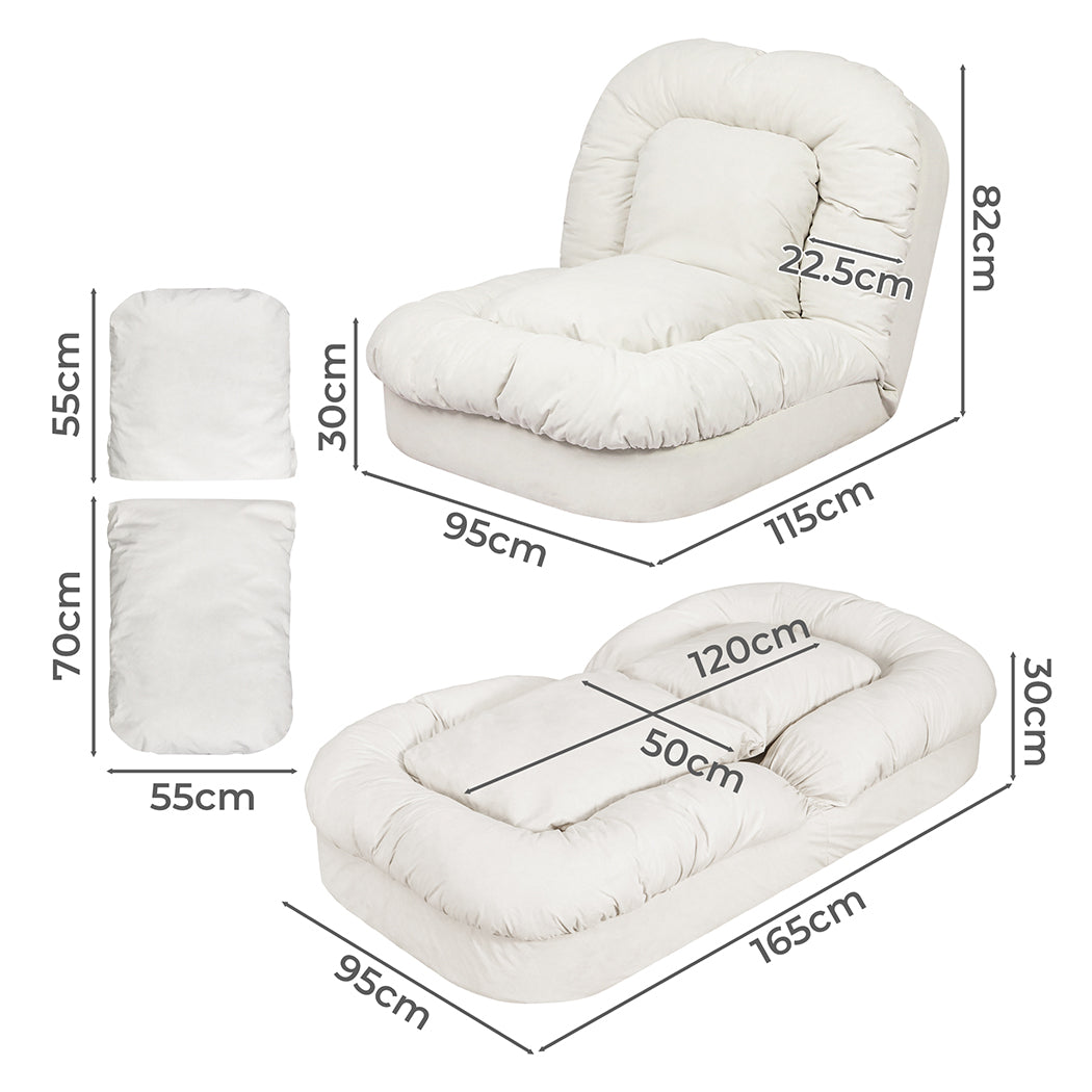 Levede Convertible Lounge Floor Sofa Bed-2018816937919909890