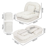 Levede Convertible Lounge Floor Sofa Bed - Front View