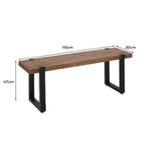 Levede 2x Dining Bench Chairs Wooden 115cm-2018816917380403202