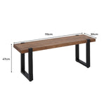 Levede 2x Dining Bench Chairs Wooden 115cm-2018816917380403202