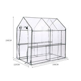 Levede 2 Tier Walk In Greenhouse Garden - Front View