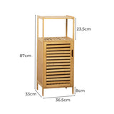 Levede Bathroom Bamboo Storage Cabinet Natural - Front View