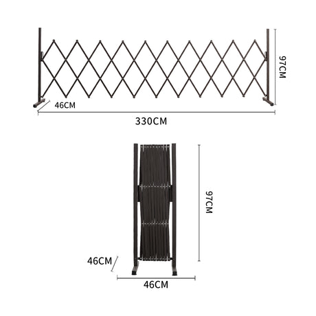 Garden Security Fence Gate Gate Metal Brown-2018816904071876610