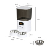 PaWz 5L Automatic Pet Feeder 2 Bowl White-2018816828129808386